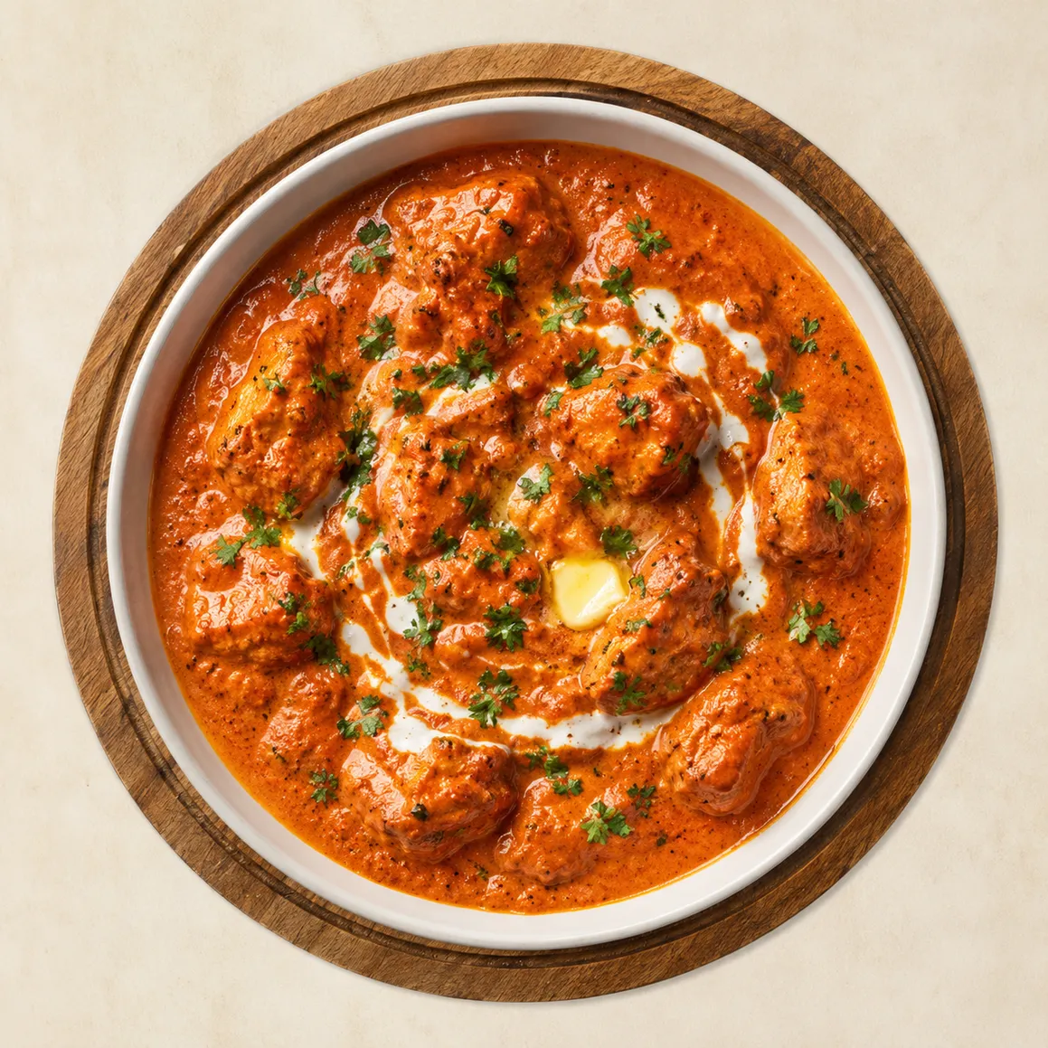 Butter chicken — authentic Indian curry at Royal Crown Restaurant, Winnipeg