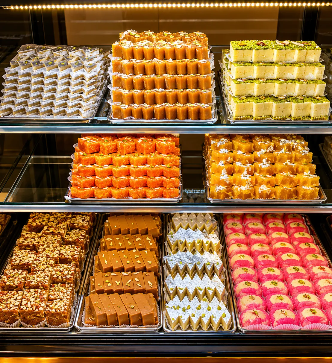 Indian Sweets Mithai at Royal Crown Restaurant Winnipeg — fresh ladoos, barfi, gulab jamun